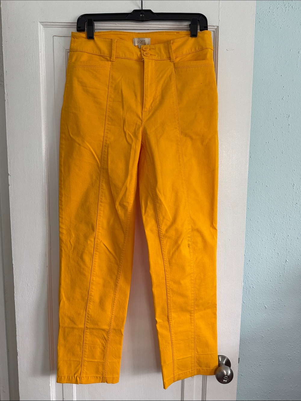 LOFT Bright Yellow Women’s Cotton/Spandex Pants